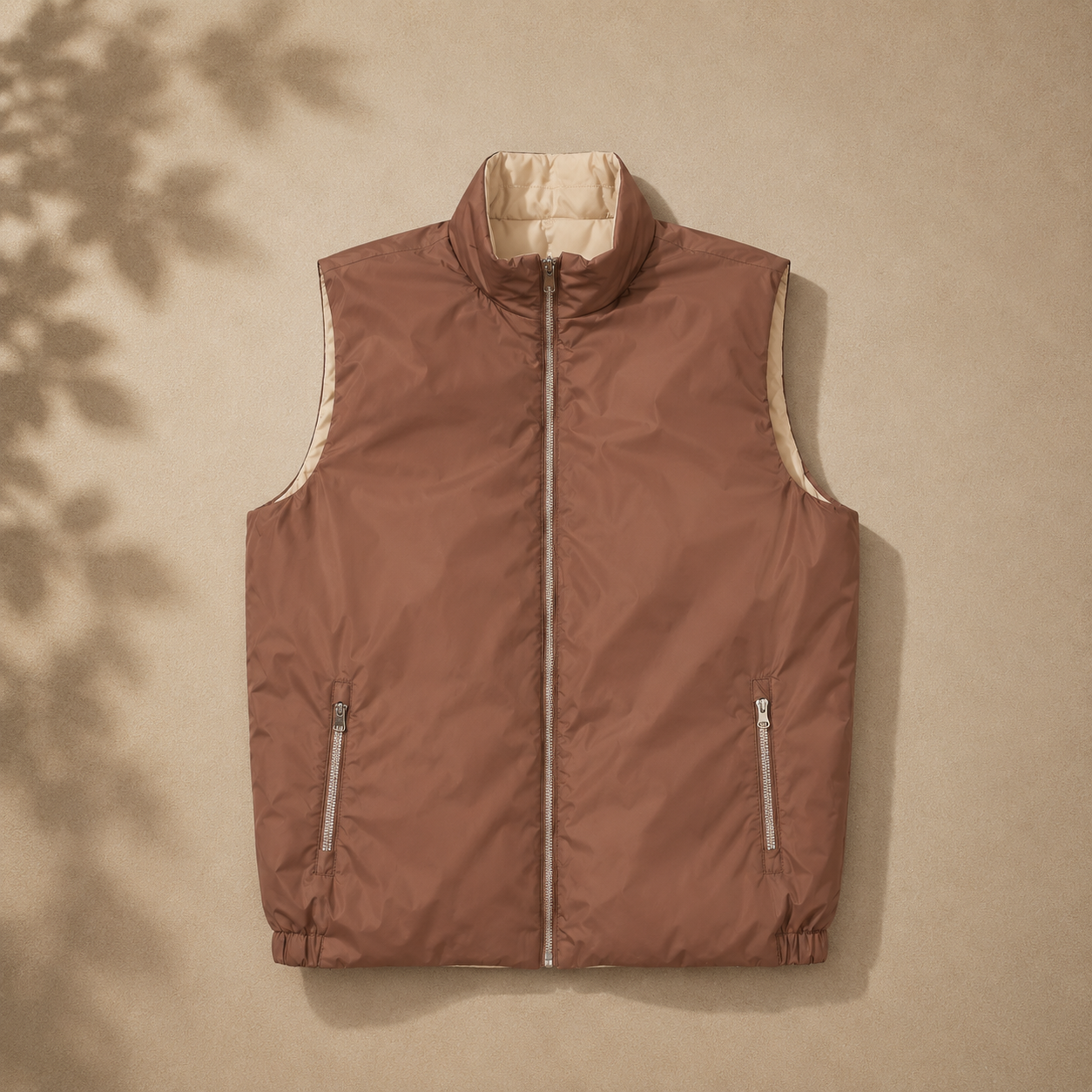 Maroon/Beige Vest