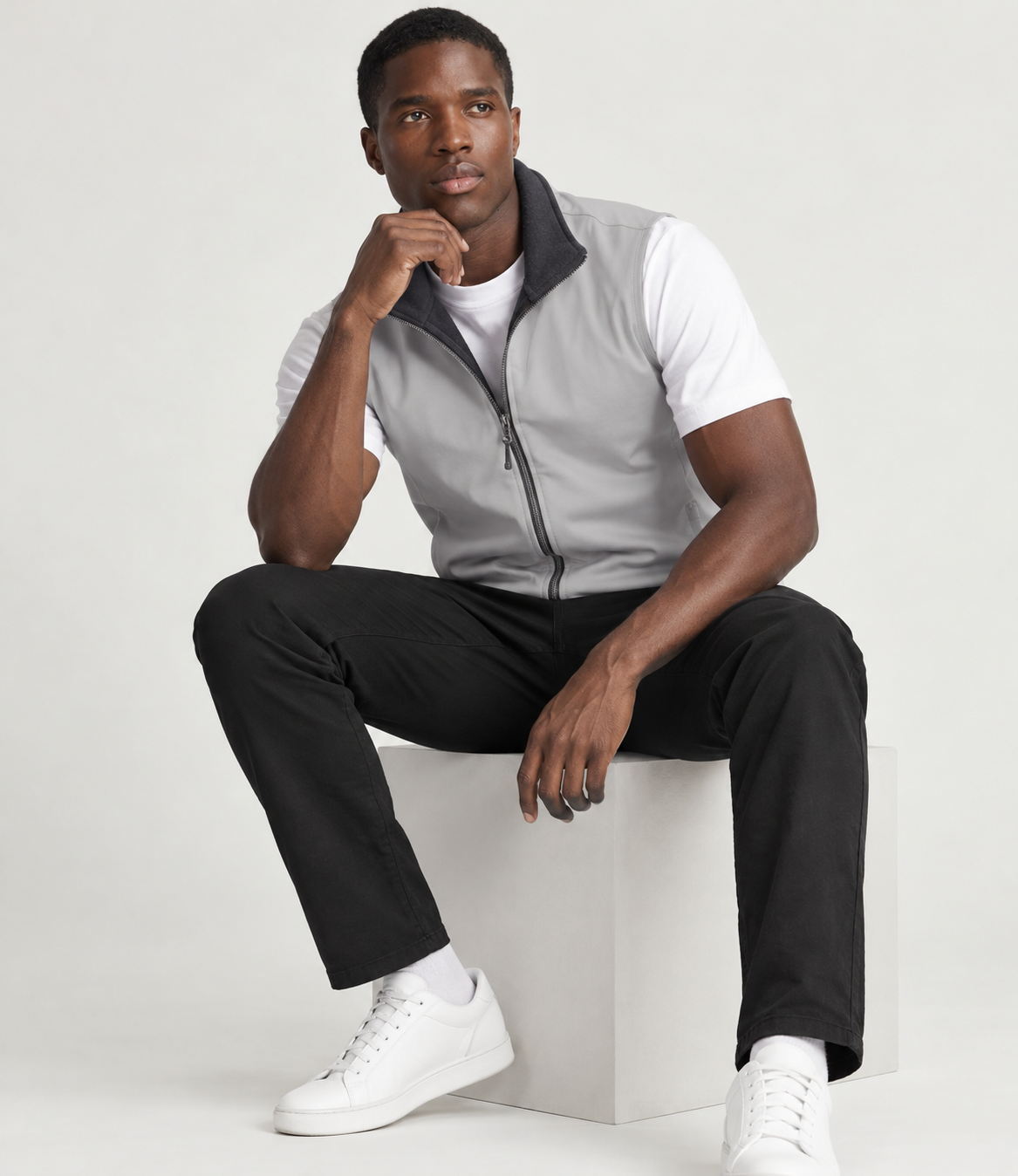 Reversible Charcoal / Grey Gilet