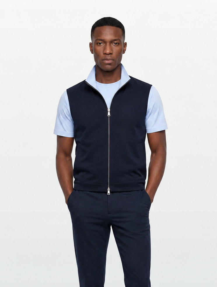Reversible Navy / Light Blue Gilet