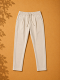 Slick cream pants